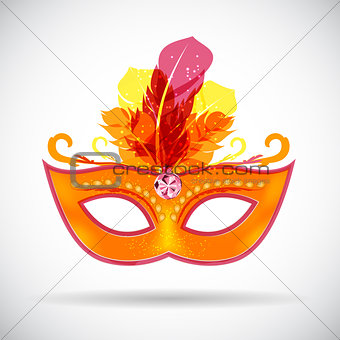 Masquerade Carnival Mask Icon Vector Illustration
