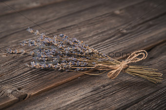 Close-up shot of dried lavender bouquet 
