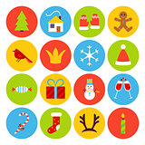 Flat New Year Icons