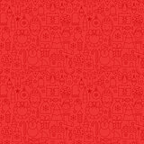 Line Christmas Red Tile Pattern