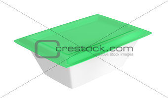 Plastic container for cream cheese