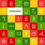 Vector Line Christmas Icons
