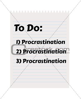 paper with To Do list and procrastination