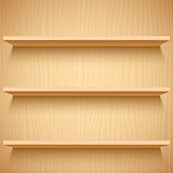 Empty Wooden Shelves