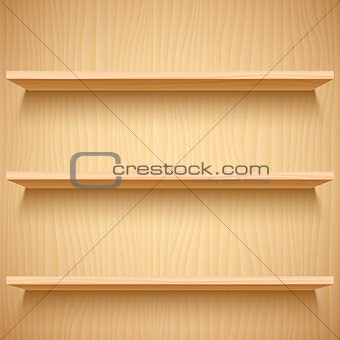 Empty Wooden Shelves