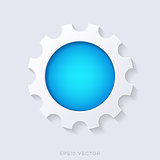 Blue vector 3d web button