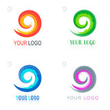 Spiral vector logo design collection
