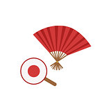 Paper Fans Japanese Culture Symbol