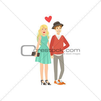 Couple In Love Going Out