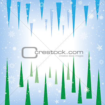 spruce icicle abstract background