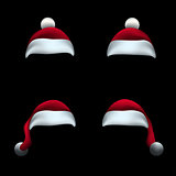 Santa hat black background