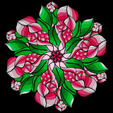 Mandala. Colorful round ornament. Vector illustration.