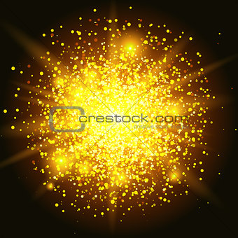 glitter particles background effect. Sparkling texture.