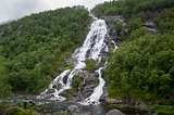 Waterfall in the hills of Norway.