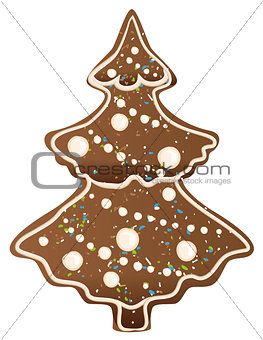 Gingerbread Christmas tree shape