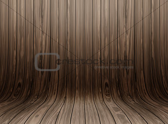 Curved wood presentation background