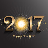 Happy New Year background with firework design