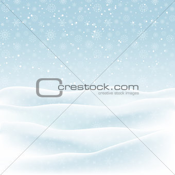 Christmas snowy landscape