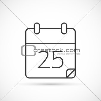 Calendar thin line icon