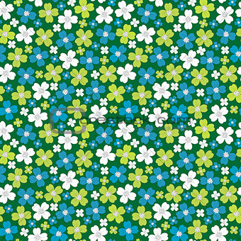 Seamless pattern with stylized flowers, floral background