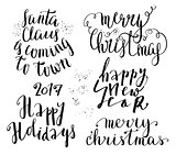 Happy new year lettering set