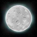 moon on space background
