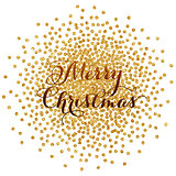 Gold glitter confetti Christmas card