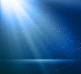 Abstract magic blue light background