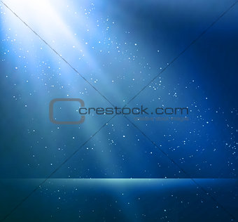 Abstract magic blue light background