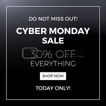 Cyber monday concept design for banner, flyer and advertisement