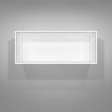 Illuminated white shelf for presentations