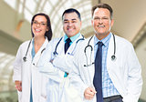 Group of Doctors or Nurses Inside Hospital Building