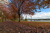 Portland Oregon Waterfron Park in Autumn