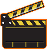 Movie Camera Slate Clapper Board Open Retro