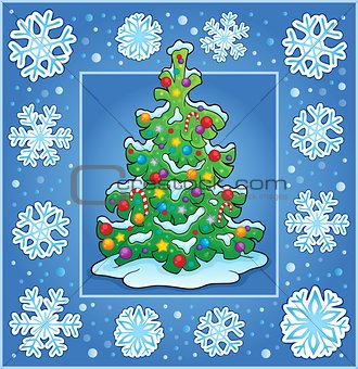 Christmas composition greeting card 1