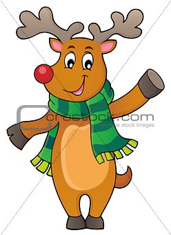 Stylized Christmas deer theme image 1