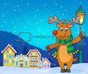 Stylized Christmas deer theme image 3
