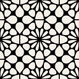 Vector Black  White Seamless Geometric Square Lace Grid Pattern