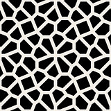 Vector Seamless Black and White Geometric Lace Pavement Pattern