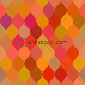 Vector Seamless Leaf Shape Pattern Collection In Warm Orange Pink Yellow Random Color Palette