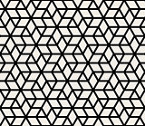 Vector Seamless Geometric Simple Rhombus Triangle Stars Shape Pattern