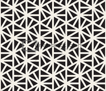 Vector Seamless Black And White Hexagonal Triangles Pattern