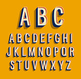 Retro alphabet.