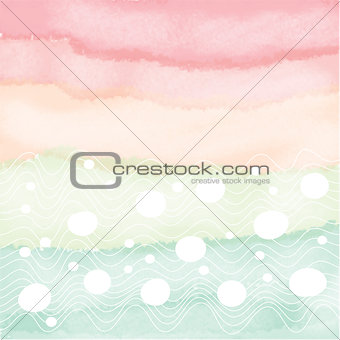 Vector Abstract colorful watercolor background.