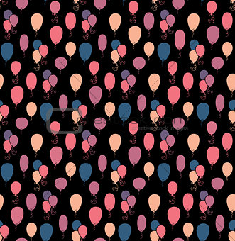 Seamless background with party balloons