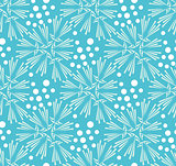Vector seamless pattern snowflakes