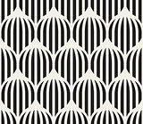 Vector Seamless Black And White Lines Lattice Pattern