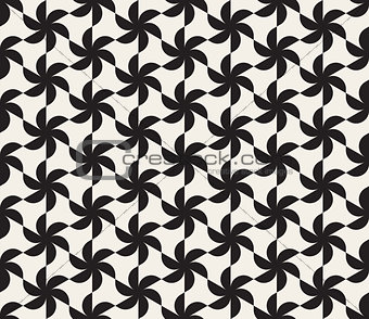 Vector Seamless Black and White Triangular Lattice Pattern