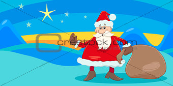 greeting card with santa