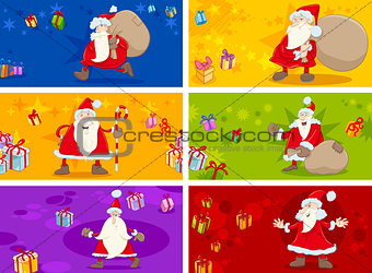 christmas greeting cards set